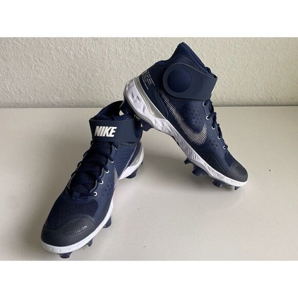 Nike Alpha Huarache 3 High Mens Baseball Cleats Men’s Sz 14 Navy Blue CZ4455-400 - Picture 1 of 11